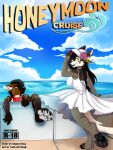  2019 absurd_res alst angry anthro canid canine canis clothed clothing comic cover cover_art cover_page cruise_ship duo female hat headgear headwear hi_res honeymoon_cruise hyena male mammal menzo merchant_ship mexican_wolf passenger_ship pawpads paws romantic romantic_couple sea ship thaismotosuwa vehicle water watercraft wolf 