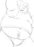  2024 absurd_res anthro belly big_belly bulge clothing domestic_cat felid feline felis hi_res kemono male mammal moobs nipples overweight overweight_male shirt simple_background solo topwear trail_arnak underwear white_background 