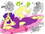  absurd_res anthro bed chibi dragon emotional enes21 feral flirting flirting_look flirting_with_viewer fluffy_mane furniture ghost happy hi_res long_tail looking_at_viewer looking_pleasured lying lying_on_bed male mythological_creature mythological_scalie mythology on_bed open_mouth scalie sketch_page solo spirit spread_wings tail tongue tongue_out walk-w-igny wings yawn 