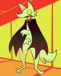  3_fingers 3_toes ambiguous_gender anthro bow_tie canid canine digitigrade feet fingers fox hi_res mammal squishy_(artist) tepes_(squishy) toes vampire yellow_sclera 