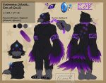 absurd_res anthro avian bird corvid corvus_(genus) demon falcon falconid gem hi_res hybrid oscine passerine raven references runes son_(lore)