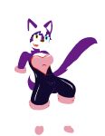 2023 2llnoone alpha_channel anthro bedroom_eyes boots breasts camel_toe clothing cosplay costume cute_fangs domestic_cat eyelashes eyeshadow felid feline felis female footwear fur gloves hair handwear heterochromia hybrid looking_at_viewer makeup mammal melissa_mouffette mephitid mike_and_melissa multicolored_eyes narrowed_eyes open_mouth purple_body purple_fur rouge_the_bat seductive sega shoes simple_background sitting skunk smile solo sonic_the_hedgehog_(series) spandex_suit spread_legs spreading tight_clothing transparent_background white_body white_fur white_hair