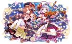  2girls anime_coloring ankle_belt aqua_eyes aqua_gemstone aqua_hair artist_request bare_shoulders beamed_eighth_notes beamed_sixteenth_notes belt belt_buckle beret black_belt black_corset black_footwear black_hat black_shirt black_skirt black_sleeves blonde_hair bow bow_(music) bracelet buckle colored_shoe_soles corset crash_fever crescent crescent_ornament detached_sleeves flute full_body galilei_(crash_fever) galileo_(crash_fever) game_cg gold_bracelet gold_buckle gold_trim gradient_clothes gradient_skirt hair_between_eyes hair_bow hair_over_shoulder hat hexagram holding holding_flute holding_instrument holding_violin horizontal-striped_bow instrument jewelry lace-trimmed_skirt lace_trim layered_skirt light_brown_hair light_particles loafers long_hair looking_at_viewer low-tied_long_hair multicolored_hair multiple_girls music musical_note musical_note_print number_print numbered octagram official_art open_mouth outline pink_skirt pinstripe_bow pinstripe_pattern playing_instrument print_skirt purple_hair red_bow red_outline shirt shoes short_sleeves side_ponytail sixteenth_note skirt sleeve_bow sparkle sparkle_print square square_print star_ornament strapless strapless_shirt striped_bow tachi-e teardrop-shaped_gem teeth thighhighs third-party_source transparent_background treble_clef two-tone_hair underbust upper_teeth_only violin white_bow white_corset white_hair white_hat white_shirt white_skirt white_sleeves white_stripes white_thighhighs wide_sleeves yellow_eyes yellow_skirt 