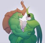 5_fingers anthro arm_grab arthropod beetle blush bug_fables butt digital_media_(artwork) duo fingers green_body hand_on_arm hi_res horn insect kabbu_(bug_fables) kragg looking_at_another male male/male moonsprout_games nude redeyedgazer rhinoceros_beetle rivals_of_aether scarabaeid side_butt simple_background yellow_sclera