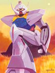  artist_name beam_saber commentary glowing glowing_eyes gundam highres holding holding_sword holding_weapon looking_at_viewer mecha mecha_focus mobile_suit no_humans robot science_fiction solo sword turn_a_gundam turn_a_gundam_(mobile_suit) twitter_username weapon wheat_field yatta_kita yellow_eyes 