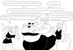 absurd_res anthro big_breasts big_butt black_and_white breasts butt complaining daughter_(lore) dirtymac domestic_cat domestic_pig electronics eyewear family father_(lore) father_and_child_(lore) father_and_daughter_(lore) felid feline felis female hi_res hybrid male mammal monochrome mother_(lore) mother_and_child_(lore) mother_and_daughter_(lore) mother_and_father_(lore) nsfw parent_(lore) parent_and_child_(lore) parent_and_daughter_(lore) phone phone_call pushing pushing_away suid suina sunglasses sus_(pig) thick_thighs wild_boar