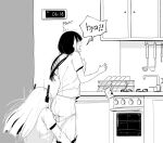 !? 2girls ass blush cabinet clothes_pull dimples_of_venus dishes faucet girls&#039;_frontline greyscale headgear huqu indoors jar ladle long_hair low_twintails m4_sopmod_ii_(girls&#039;_frontline) monochrome multicolored_hair multiple_girls open_mouth oven panties panty_pull pulled_by_another ro635_(girls&#039;_frontline) shirt short_sleeves shorts shorts_pull sink spoken_interrobang streaked_hair timestamp twintails underwear wide-eyed yuri 