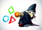  1boy artist_name commentary_request glasses hat k-suwabe magic magikoopa male_focus mario_(series) no_humans opaque_glasses robe solo super_mario_world vignetting wand wizard_hat 