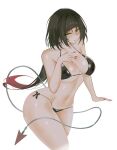  animal_humanoid bare_shoulders bedroom_eyes big_breasts bikini black_bikini black_clothing black_swimwear blush breasts clothing colored_nails digital_drawing_(artwork) digital_media_(artwork) eyebrow_through_hair eyebrows female hair hair_intakes halterneck hand_on_own_chest hi_res humanoid jane_doe_(zenless_zone_zero) long_hair looking_at_viewer mammal mammal_humanoid mihoyo murid murid_humanoid murine murine_humanoid nails narrowed_eyes rat_humanoid red_nails rodent rodent_humanoid s7nsles seductive side-tie_bikini simple_background smile smiling_at_viewer solo string_bikini swimwear tail thick_thighs thiren translucent translucent_hair two-piece_swimsuit white_background zenless_zone_zero 