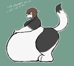 anthro belly belly_on_ground belly_overhang big_belly big_butt bloated bottom_heavy butt english_text fat_arms fat_rolls feederism freckled_face freckles gulonine hair huge_belly huge_butt huge_moobs huge_thighs hyper hyper_belly immobile looking_pleasured male mammal marten morbidly_obese morbidly_obese_male mustelid musteline obese obese_male overweight overweight_male pine_marten ryan_(sketchygenet) sketchygenet smile solo stuffing tail text thick_thighs weight_gain wide_hips