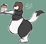 anthro back_rolls belly belly_overhang belly_rolls big_belly big_butt bloated bottom_heavy butt deep_navel english_text eyes_closed fat_arms fat_rolls feederism freckled_face freckles gulonine hair huge_belly huge_butt huge_moobs huge_thighs male mammal marten morbidly_obese morbidly_obese_male mustelid musteline navel nude obese obese_male overweight overweight_male pine_marten ryan_(sketchygenet) sketchygenet solo stuffing tail text thick_thighs weight_gain wide_hips