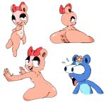 2023 anthro anus bedroom_eyes big_butt bodily_fluids bow_ribbon breasts buckteeth bulging_eyes butt chipmunk duo featureless_breasts female female/female flying_sweatdrops genitals giggles_(htf) ground_squirrel happy_tree_friends looking_at_another looking_at_viewer looking_back looking_back_at_another mammal mephitid myrant narrowed_eyes navel nude open_mouth petunia_(htf) presenting presenting_hindquarters pussy rodent sciurid seductive side_boob sitting skunk slightly_chubby slightly_chubby_female small_breasts standing sweat sweatdrop teeth thick_thighs wide_hips