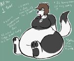 anthro barely_mobile belly belly_overhang belly_rolls big_belly big_butt bloated butt deep_navel english_text fat_arms fat_rolls feederism freckled_face freckles gulonine hair huge_belly huge_butt huge_moobs huge_thighs looking_pleasured male mammal marten morbidly_obese morbidly_obese_male mustelid musteline navel obese obese_male on_ground overweight overweight_male pawpads pine_marten ryan_(sketchygenet) sketchygenet solo stuffing tail text thick_thighs tongue tongue_out weight_gain wide_hips