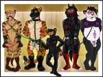 absurd_res andromorph andromorph/male anthro armwear balls bdsm bear belly blush bondage boots bound brat_taming chastity_cage chastity_device clothing cuff_(restraint) cuffs_(object) dasyuromorph equid equine erection felid footwear genitals giant_panda gimp group halter handcuffs harness hi_res horse intersex intersex/male latex latex_armwear latex_clothing latex_legwear latex_thigh_highs lead leash legwear lineup male mammal marsupial mask mastectomy_scar metal_cuffs nipples pantherine pecs penis presenting public pussy recently_extinct_species restraints scar shoes size_difference slave thigh_highs thylacine tiger trans_(lore) trans_man_(lore) wearing_chastity_device westhoff yamato_burr yamatopawa