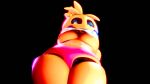 3d_(artwork) animatronic anthro atherenders avian beakless bedroom_eyes bib big_breasts bird black_background breasts chicken clothing digital_media_(artwork) female five_nights_at_freddy&#039;s five_nights_at_freddy&#039;s_2 galliform gallus_(genus) glowing glowing_eyes hi_res looking_at_viewer looking_down looking_down_at_viewer lovetaste_chica low-angle_view machine narrowed_eyes panties phasianid pink_clothing pink_panties pink_underwear raised_arms robot robot_anthro scottgames seductive simple_background smile smiling_at_viewer solo stretching thick_thighs toy_chica_(fnaf) under_boob underwear