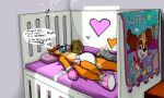 absurd_res anthro bdsm bondage booties bound canid canine clothing crib cuckold diaper fox handwear hi_res male mammal mittens pacifier paw_patrol plushie solo solo_focus sonpop