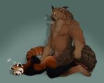 2025 absurd_res ailurid anal arm_hair ass_up back_hair belly belly_hair biceps binturong body_hair breath brown_hair butt chest_hair chubchow dialogue dominant duo erection eyes_closed fist forearm_hair forearm_muscles forearms from_behind_position genitals hair hairy hairy_back hairy_legs hands_behind_back happy_trail hi_res kneeling looking_at_another looking_at_partner looking_down_at_partner lying male mammal musclegut muscular muscular_arms muscular_legs muscular_thighs navel nipples nude on_front open_mouth pecs penis pinned pubes red_panda sex shadow shoulder_hair side_view simple_background sinturong slightly_chubby submissive teal_background text tongue tongue_out triceps vein veiny_penis viverrid yellow_sclera