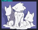 ambiguous_gender anthro bulletproof-kitty canid canine changed_(video_game) goo_transformation group lin mammal tagme transformation trio