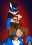 abdominal_bulge absurd_res anal anal_penetration animal_genitalia anthro balls big_balls big_penis big_sheath bisamon canid canine canis cobalt_(texiefox) duo genitals hi_res huge_balls huge_penis huge_sheath kita_tanuki male male/male male_penetrated male_penetrating male_penetrating_male mammal penetration penis raccoon_dog reverse_stand_and_carry_position sex sheath size_difference smile smiling_at_another smiling_at_partner standing standing_sex tanuki wolf