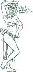 2024 4_fingers 4_toes alternate_costume anthro armpit_tuft arms_bent asking asking_viewer bare_shoulders barefoot bent_leg big_breasts big_eyes biped black_and_white black_text bottomwear bra breasts caitian cheek_tuft clothed clothed_anthro clothed_female clothing collarbone dancer_outfit dialogue digital_drawing_(artwork) digital_media_(artwork) dr._t&#039;ana elderly elderly_anthro elderly_female english_text eyebrows facial_tuft fangs feet felid female fingers full-length_portrait fur fur_tuft hair hand_above_head harem_outfit hi_res hip_sway humanoid_feet humanoid_hands iris loincloth looking_at_viewer mammal markings mature_anthro mature_female monochrome motion_lines motion_outline no_pupils on_one_leg open_mouth plantigrade pointy_ears portrait pose prick_ears question redout resting_bitch_face short_hair side_view skimpy snout solo standing star_trek star_trek_lower_decks straight_leg strapless_bra strapless_clothing strapless_underwear striped_body striped_fur striped_markings striped_tail stripes tail tail_markings talking_to_viewer teeth text thick_eyebrows thick_thighs toes tuft underwear wide_hipped_anthro wide_hipped_female wide_hips yes-no_question