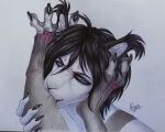 4_toes 5_fingers anthro anthro_on_anthro anthro_on_bottom anthro_on_top athletic athletic_anthro athletic_male back_markings barefoot black_body black_ears black_fur black_hair black_nose blue_eyes body_part_in_mouth canid canine canine_paws canis claws clothed clothing domestic_dog dominant duo ear_markings eric_martins eye_markings eyebrows feet finger_claws fingers foot_bite foot_fetish foot_focus foot_in_mouth foot_lick foot_play fur grey_back grey_body grey_fur grey_legs grey_markings grey_paws hair head_markings hi_res hindpaw inner_ear_fluff leg_markings licking long_hair male male/male mammal markings multicolored_body multicolored_fur nude nude_anthro nude_male pawpads paws plantigrade portrait red_markings rodent sciurid sex shoeless simple_background skinny slim slim_anthro slim_male small_waist socks_(marking) standing teeth toe_claws toes tongue topless topless_anthro traditional_media_(artwork) tree_squirrel tuft voyta white_arms white_back white_background white_body white_chest white_feet white_fingers white_fur white_legs white_paws white_toes