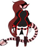  4_fingers artgoddesses big_breasts black_clothing black_jacket black_sweater black_topwear breasts character_request clothing disassembly_drone fan_character female fingers glitch_productions hair humanoid jacket long_hair machine mechanical_arm mechanical_leg mechanical_tail mohawk murder_drones not_furry pink_eyes red_hair robot robot_humanoid screen screen_face serial_designation_g_(artgoddesses) solo story sweater syringe syringe_tail tail tailed_humanoid topwear 