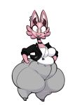 2_horns alien anthro belly big_belly big_breasts biped black_choker black_clothing black_eyebrows black_hooves black_jacket black_jewelry black_mouth black_necklace black_topwear bottomwear breasts button_(fastener) catrobis cheek_tuft choker clothed clothed_anthro clothed_female clothing collarbone colored countershade_face countershading curved_horn denim denim_bottomwear denim_clothing digital_drawing_(artwork) digital_media_(artwork) ear_piercing english_description eyebrows eyelashes facial_tuft feet felid female floating_eyebrows front_view full-length_portrait fur fur_tuft grey_bottomwear grey_clothing grey_jeans grey_pants hands_on_hips hands_on_own_hips happy hi_res hooves horn huge_thighs jacket jeans jewelry long_neck looking_at_viewer lucy_rosehorn maddeku mammal markings mature_anthro mature_female mole_under_eye necklace no_pupils obese obese_anthro obese_female open_clothing open_jacket open_mouth open_smile open_topwear overweight overweight_anthro overweight_female pants pear-shaped_figure piercing pink_body pink_countershading pink_fur pink_inner_ear pink_tail pink_tuft pockets pointy_ears portrait prick_ears red_horn sequence shirt short_horn simple_background small_feet small_horn smile smiling_at_viewer solo spots spotted_body spotted_face spotted_fur tail teeth thick_thighs three-quarter_view tight_clothing topwear tuft unguligrade weight_gain white_background white_clothing white_ear_piercing white_piercing white_shirt white_topwear wide_hipped_anthro wide_hipped_female wide_hips yellow_eyes