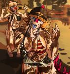 2025 absurd_res american_flag american_flag_bikini anthro artist_name backwards_baseball_cap backwards_hat baseball_cap big_breasts bikini black_bikini black_clothing black_swimwear blonde_hair blue_eyes blush bodypaint bone_frill bottomwear breasts cavemanon_studios clothed clothing cosplay crossover crossover_cosplay curvy_figure dannoartista denim denim_bottomwear denim_clothing denim_shorts devil_horns_(gesture) digital_drawing_(artwork) digital_media_(artwork) dinosaur dirty dirty_body drunk duo face_paint female flag_bikini frill_(anatomy) front_view gesture glistening glistening_body glistening_scales goodbye_volcano_high grand_theft_auto grand_theft_auto_vi hadrosaurid hair hand_gesture hat headgear headwear hi_res i_wani_hug_that_gator jewelry long_hair long_tail looking_at_viewer magenta_body magenta_scales mia_moretti multicolored_body multicolored_scales naomi_(gvh) necklace ornithischian ornithopod parasaurolophus prehistoric_species reptile rockstar_games scales scalie short_hair shorts sibling_(lore) side-tie_bikini sister_(lore) sisters_(lore) skimpy skimpy_bikini snoot_game spiked_tail spikes spikes_(anatomy) string_bikini substance_intoxication swimwear tail teal_eyes text thick_thighs tongue tongue_out two-piece_swimsuit two_tone_body two_tone_scales unbuttoned_bottomwear unbuttoned_shorts united_states_of_america voluptuous voluptuous_anthro voluptuous_female watermark white_body white_scales wide_hipped_anthro wide_hipped_female wide_hips