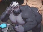 4:3 5_fingers abs absurd_res adjusting_glasses anal anal_penetration anthro anthro_penetrated ape barazoku black_body black_fur blizzard_entertainment blush bodily_fluids butt butt_grab clenched_teeth duo eyewear faceless_character faceless_male fingers from_behind_position fur glasses gorilla grey_body hand_on_butt haplorhine headgear hi_res holding_object human human_on_anthro human_penetrating human_penetrating_anthro interspecies male male/male male_penetrated male_penetrating male_penetrating_male mammal mostly_nude motion_lines muscular muscular_male nipples nude obscured_penetration one_eye_closed overwatch patreon patreon_logo penetration penile penile_penetration penis_in_ass primate screw sex sweat teeth tevit_15 text url winston_(overwatch)