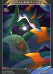 absurd_res animal_genitalia catjam_(artist) celebi cloaca duo female feral generation_2_pokemon generation_5_pokemon genitals green_body hi_res legendary_pokemon light looking_at_viewer moon moonlight musk musk_clouds nintendo plant pokemon pokemon_(species) red_eyes serperior solo_focus text tree url vulva white_body yellow_body