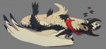 ambiguous_gender content dinkysaurus dragon european_mythology eyes_closed feral happy hi_res kerchief lying male_(lore) membrane_(anatomy) membranous_wings mythological_creature mythological_scalie mythology neckerchief neckwear on_back redshift_(dinkysaurus) scalie sleeping solo sound_effects vowelless vowelless_sound_effect western_dragon wings zzz