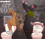 absurd_res among_us anthro anthro_on_anthro anthro_penetrated anthro_penetrating anthro_penetrating_anthro areola artist_name bathroom black_body black_fur black_hair bodily_fluids breasts butt capybara caviid clothed clothing clothing_around_legs cool_s cum cum_in_vagina cum_inside duo ear_piercing english_text eyebrows eyes_closed female female_penetrated fiercedeitylynx footwear fur genital_fluids genital_scar genitals glory_hole gynomorph gynomorph/female gynomorph_penetrating gynomorph_penetrating_female hair hair_over_eye hi_res highlights_(coloring) homophobic_slur innersloth intersex intersex/female intersex_penetrating intersex_penetrating_female julia_(fiercedeitylynx) kilroy_was_here lesbian_pride_colors lgbt_pride mammal multicolored_body murid murine open_mouth penetration penile penile_penetration penis_in_vagina piercing pink_areola pride_colors public_restroom rainbow_flag rainbow_pride_flag rainbow_symbol raised_clothing raised_topwear rat red_highlights restroom_stall rodent scar sex shirt shoes socks sweat t-shirt tears teeth text thick_thighs thong toilet tongue topwear trans_(lore) trans_woman_(lore) transgender_pride_colors two_tone_body underwear underwear_around_legs vaginal vaginal_penetration vaginoplasty_scar yellow_eyes