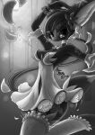 2020 4_fingers anthro armlet arms_bent artist_name bent_leg big_ears big_eyes big_pupils biped bracelet breasts canid canine closed_smile clothed clothed_anthro clothed_female clothing curvy_figure damini_(flower_knight_dakini) detailed_background digital_media_(artwork) dipstick_tail dress ear_piercing ear_ring english_text eyelashes facial_markings female female_anthro fingernails fingers floral_clothing flower flower_knight_dakini flower_necklace flower_symbol fox glistening glistening_eyes hair head_markings hi_res highlights_(coloring) inner_ear_fluff jewelry kemono lamp lantern light looking_at_viewer mammal markings medium_breasts monochrome mouth_closed nails navel neck_ring noseless outside paper_lantern petals piercing plant pointy_ears ponytail portrait prick_ears pupils ring_piercing shaded sharp_fingernails sharp_nails sho_shibamoto short_tail side_boob small_waist smile smiling_at_viewer solo standing tail tail_markings text thick_thighs three-quarter_portrait three-quarter_view thunder_beast_(flower_knight_dakini) tuft white_sclera wide_hips
