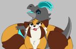 2024 ailurid anthro anthro_on_anthro biped black_eyes black_nose black_sclera blue_eyes blue_horn blue_penis blue_tongue blush blush_lines brown_body brown_ears brown_fur brown_markings brown_stripes brown_tail canid canine digital_drawing_(artwork) digital_media_(artwork) duo erection eyelashes female fur genitals grey_background grey_nose grey_tail hand_on_tail hi_res horn hybrid interspecies kobold koro_(squigglydraws) looking_at_another male male/female mammal markings multicolored_body multicolored_fur multicolored_tail nude nude_anthro nude_female nude_male open_mouth orange_body orange_fur orange_tail penis raccoon_dog red_panda red_tongue reptile scalie semi-anthro side_b simple_background squigglydraws striped_body striped_fur striped_markings striped_tail stripes tail tail_markings tanuki tapering_penis tongue two_tone_tail white_body white_fur