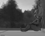 3d_(artwork) 5:4 5naptrap animal_humanoid bat big_breasts big_butt black_and_white black_head blurred_background breasts butt digital_media_(artwork) female filter holding_knee holding_leg humanoid long_ears looking_at_another looking_pleasured looking_through looking_through_window lying mammal mammal_humanoid monochrome photography_(artwork) rouge_the_bat sega sitting sitting_on_ground solo sonic_the_hedgehog_(series) source_filmmaker_(artwork) thick_thighs wide_hips wings