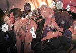  1boy 1girl 69 after_fellatio all_fours anal_fingering aroused black_hair black_jacket black_pants bottomless breasts breasts_out brown_hair censored clothes_lift cunnilingus dress dress_lift ear_piercing earrings english_text erection evil_fishie female_orgasm fingering hetero highres indoors jacket jewelry large_penis long_hair love_and_deepspace lying mosaic_censoring on_back oral orgasm pants penis penis_grab piercing protagonist_(love_and_deepspace) pussy_juice pussy_juice_trail rafayel_(love_and_deepspace) saliva saliva_trail short_hair speech_bubble spread_pussy spreading_own_pussy sweat talking tongue tongue_out trembling wet white_dress 