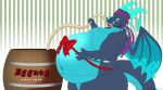 barrel belly beverage christmas chugging dragon drinking eggnog fondoffrogs gift hi_res holidays male mythological_creature mythological_scalie mythology overweight ribbons scalie seasonal stuffing swallowing tube wings