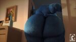 16:9 3d_(artwork) 3d_animation animated anthro artist_logo artist_name bear blue_body blue_fur butt butt_jiggle charmin charmin_bear charmin_ultra_soft_mom digital_media_(artwork) doorway dresser female fur furniture jiggling logo looking_away mammal nude obese obese_anthro obese_female overweight overweight_anthro overweight_female photo reyriders shaking_butt short_playtime solo tail text wide_hips widescreen