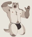 5_fingers american_badger anthro areola armpit_hair badger barazoku barbell_piercing biceps big_muscles big_pecs biped black_clothing black_jockstrap black_underwear body_hair brown_body brown_fur brown_nose brown_pawpads brown_pubes bulge cheek_markings clothed clothed_anthro clothed_male clothing colored_sketch countershade_face countershade_fur countershade_legs countershade_torso countershading deltoids digital_drawing_(artwork) digital_media_(artwork) facial_markings fingerpads fingers fist flexing flexing_bicep front_view fur head_markings hi_res humanoid_hands jockstrap jockstrap_only looking_at_viewer male male_anthro mammal markings monotone_background multicolored_body multicolored_fur muscular muscular_anthro muscular_male mustelid musteline navel nipple_barbell nipple_piercing nipples one_eye_closed open_mouth open_smile pawpads pecs piercing pink_areola pink_nipples pink_tongue portrait pubes raised_arm red_eyes simple_background sketch smile smiling_at_viewer solo standing tail tan_body tan_countershading tan_fur teeth theor theor_(character) third-party_edit three-quarter_portrait tongue topless topless_anthro topless_male underwear underwear_only