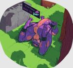 abiesnot420 animal_humanoid anthro anus backsack balls butt countershading cuff_(restraint) feet gameplay_mechanics genitals gynomorph hi_res humanoid intersex keeshee markings microsoft minecraft mojang multicolored_body nude penis puffy_anus purple_body reptile reptile_humanoid restrained restraints scalie scalie_humanoid snake snake_humanoid solo spots spotted_body tail text two_tone_body xbox_game_studios