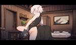  1girl absurdres armoire bare_shoulders bed bedroom black_coat black_gloves black_leotard book book_stack bottle breasts chair clothed_masturbation coat female_masturbation flower gloves hair_ornament highres holding holding_bottle indoors leotard letterboxed long_sleeves masturbation nyong_nyong object_insertion original paid_reward_available picture_frame pillow plant pointy_ears potted_plant purple_eyes pussy_juice red_coat red_flower red_rose red_shoes rose shelf shoes small_breasts table tongue tongue_out trembing vaginal vaginal_object_insertion variant_set white_flower white_hair wine_bottle wooden_ceiling wooden_chair wooden_floor wooden_table wooden_wall 