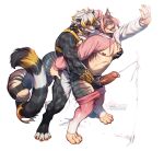 2025 ahegao anal anal_penetration anthro anthro_on_anthro anthro_penetrated anthro_penetrating anthro_penetrating_anthro black_body black_fur blush bodily_fluids bulldog_harness butt cheetah claws clothed clothing collar crown cum cum_inside cum_overflow digit_ring digital_drawing_(artwork) digital_media_(artwork) domestic_cat duo ear_piercing erection feet felid feline felis frenum_ladder frenum_piercing from_behind_position fur genital_fluids genital_piercing genitals hair harness headgear hi_res industrial_piercing industrial_piercing_ladder jewelry ladder_piercing laikacat looking_pleasured male male/male male_penetrated male_penetrating male_penetrating_male mammal markings navel navel_piercing nipple_piercing nipples nude open_mouth pawpads penetration penile penile_penetration penis penis_piercing piercing plna prince_albert_piercing ring rope sex shaded signature simple_background smile spots spotted_body striped_body stripes tail teeth toe_claws toe_ring toes tongue tongue_out vein veiny_penis wardrobe_malfunction white_body white_fur yellow_pawpads zurianima_(yagdrassyl)