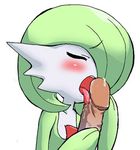  artist_request bestiality blush circumcised eyes_closed fellatio furry gardevoir glans lick licking lowres open_mouth oral penis pokemon pokephilia simple_background tongue white_background 