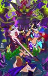  absurd_res alexander_siegfried_wrong alternate_eye_color anthro bolt_on_head clothing demon detachable detachable_limbs domestic_cat dullahan electricity european_mythology felid feline felis female frankyra_(kyu-maru) glowing glowing_eyes group hala_(fox_xd) hannah_efrayim_(evangellos) hi_res holidays hybrid hypnosis irish_mythology katana kyu-maru male mammal melee_weapon mind_control mythology nipple_slip panties panty_shot severed_body_part severed_head sword underwear weapon 