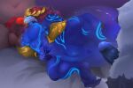 anthro anus aurelion_sol_(lol) balls bear blue_body bodily_fluids bone dragon eastern_dragon erection fur genitals group group_sex hair hi_res horn imminent_sex kazhijun league_of_legends lying male male/male mammal musclegut muscular muscular_male mythological_creature mythological_scalie mythology navel nipples nude on_side ornn_(lol) overweight overweight_male pecs penis polar_bear pupils riot_games scalie sex simple_background skull skull_head slit_pupils tail tencent threesome tongue tongue_out trio ursine vein veiny_penis volibear white_body white_fur