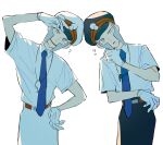  2boys azisaiharumaki56 black_coat black_hat blue_necktie brothers coat collared_shirt commentary_request emmet_(pokemon) gloves grey_eyes grey_hair hat head_tilt highres ingo_(pokemon) jewelry male_focus matching_outfits multiple_boys necklace necktie open_mouth pants peaked_cap pokemon pokemon_bw shirt short_hair short_sleeves siblings simple_background thinking translation_request white_background white_gloves white_pants white_shirt 
