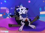  101_dalmatian_street 101_dalmatians 2021 anatomically_correct anatomically_correct_genitalia anatomically_correct_penis animal_genitalia animal_penis anus balls black_body black_fur black_nose black_spots bodily_fluids brown_body brown_fur brown_inner_ear butt canid canine canine_genitalia canine_penis canis cowgirl_position cum cum_inside dalmatian disney dobermann domestic_dog duo dylan_(101_dalmatians) feral floppy_ears foxretro from_front_position fur genital_fluids genitals heterochromatic_ears hi_res lying male male/male mammal moan notched_ear on_back on_bottom on_top pawpads penis pillow pinscher presenting presenting_hindquarters screaming sex spike_(101_dalmatians) spots tree_house white_body white_fur white_spots 