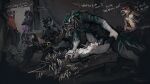  anthro aroused bed bodily_fluids broken_bed cleaning_cock cum cum_inside dialogue distortist forced furniture gangbang genital_fluids group group_sex hi_res holding_(disambiguation) jace_(disambiguation) kurothepanther male male/male myji pain rape screaming sex size_difference twolfie valkxis zidanewolf zidanewolf1 