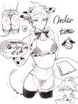  ... 2boys ahoge alternate_costume animal_ears animal_print apron ball_gag bangs bikini blush closed_mouth commentary_request cow_ears cow_print cow_tail crossdressing danganronpa_(series) danganronpa_2:_goodbye_despair english_text enmaided fake_animal_ears fake_tail gag gag_removed gloves greyscale highres hinata_hajime holding holding_tray komaeda_nagito looking_at_viewer maid male_focus monochrome multiple_boys notebook pen sex_toy short_hair spanked spoken_ellipsis spoken_squiggle squiggle sweat swimsuit tail thighhighs tray trembling waist_apron whip zhileng_kong_tiao 