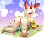  &lt;3 &lt;3_eyes 2021 all_fours amber_eyes animal_crossing anthro antlers anus asian_clothing bedroom_eyes blush bottomless butt cervid clothed clothing east_asian_clothing eyelashes female flower fur genitals grass hooves horn japanese_clothing kimono kimono_only looking_at_viewer looking_back looking_back_at_viewer mammal moonbunny mostly_nude multicolored_body multicolored_fur narrowed_eyes nintendo partially_clothed plant presenting presenting_hindquarters pussy rear_view red_horn scut_tail seductive shino_(animal_crossing) short_tail smile solo sparkles tan_body tan_fur video_games watermark white_body white_fur 